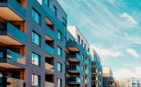 Europe modern complex of residential buildings