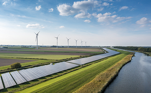 wind, sun, and water energy