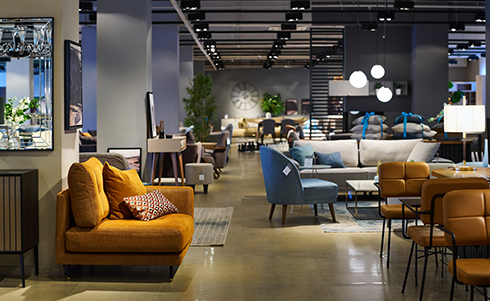 Inside of a modern furniture store