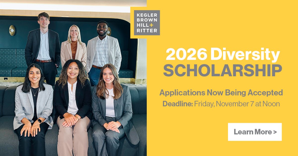 Kegler Brown 2026 Diversity Scholarship Now Accepting Applications